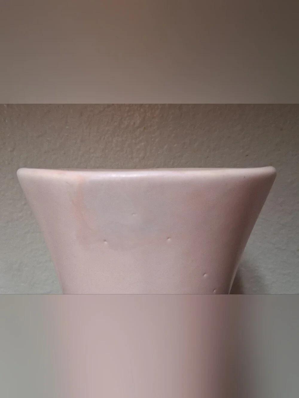 Vintage McCoy Pottery Pink  Handled Vase 8  1/2